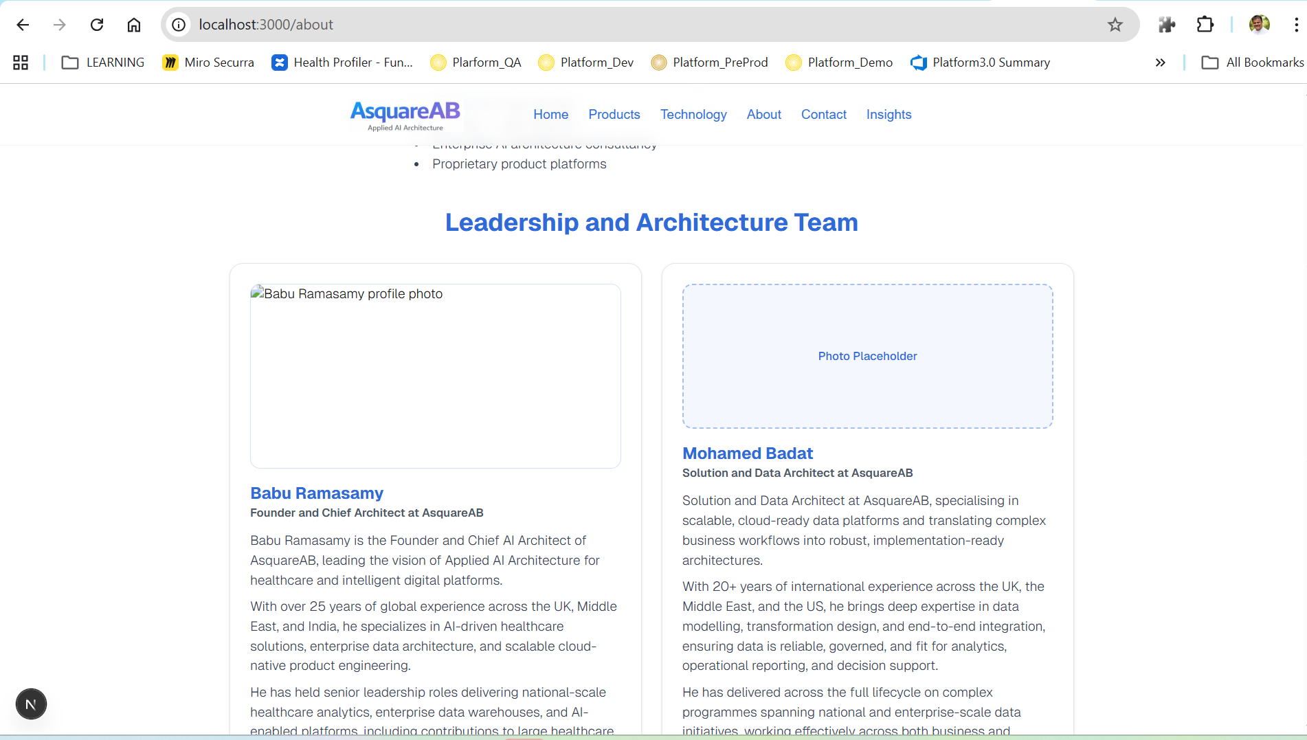 Product interface preview